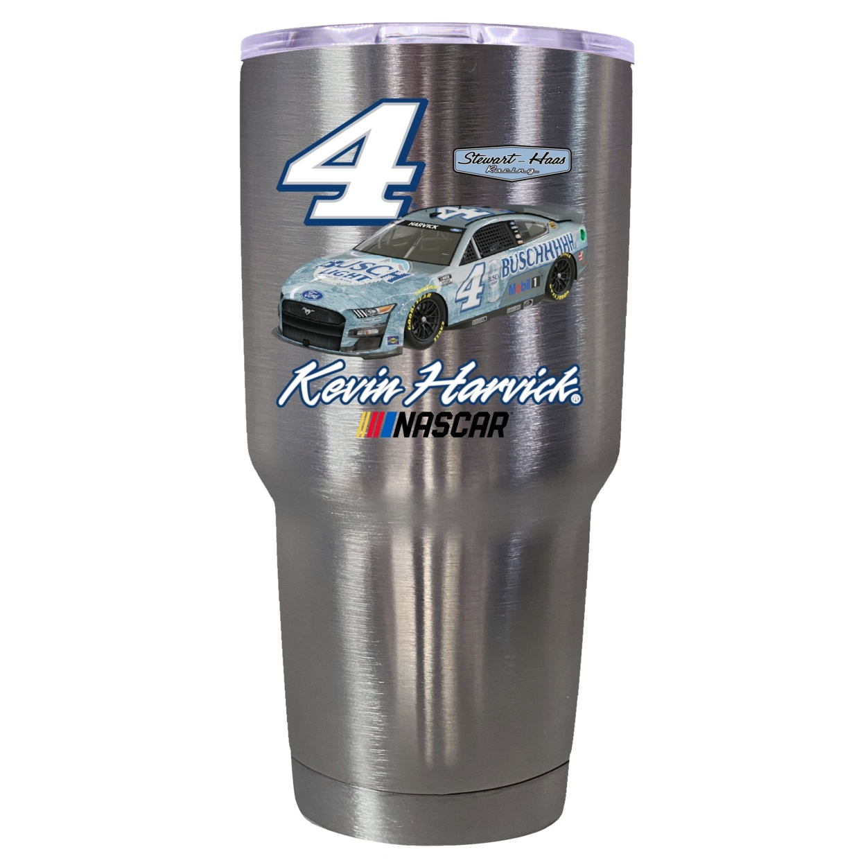 #4 Kevin Harvick Officially Licensed 24oz Stainless Steel Tumbler Car Design - Stainless