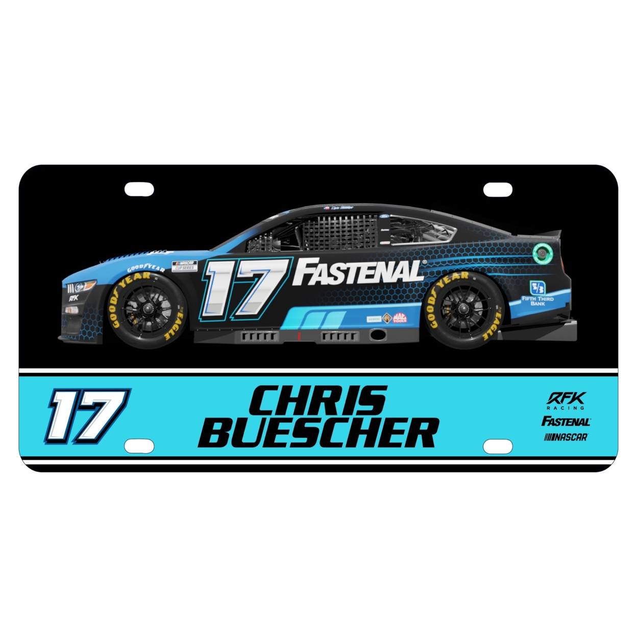 #17 Chris Buescher Officially Licensed NASCAR License Plate
