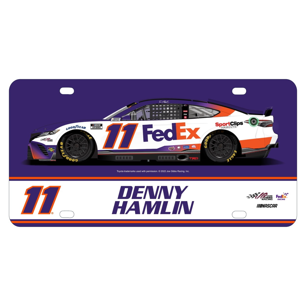 #11 Denny Hamlin Officially Licensed NASCAR License Plate