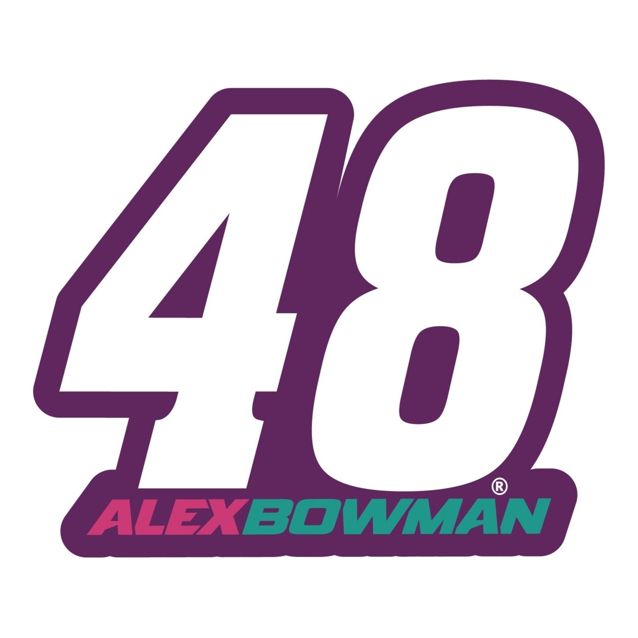 #48 Alex Bowman 4-Inch Number Laser Cut Decal