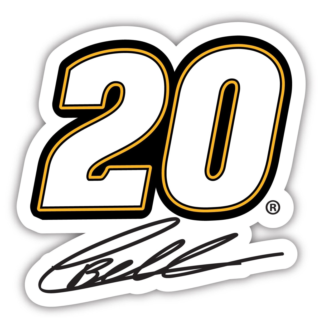 #20 Christopher Bell 4-Inch Number Laser Cut Decal
