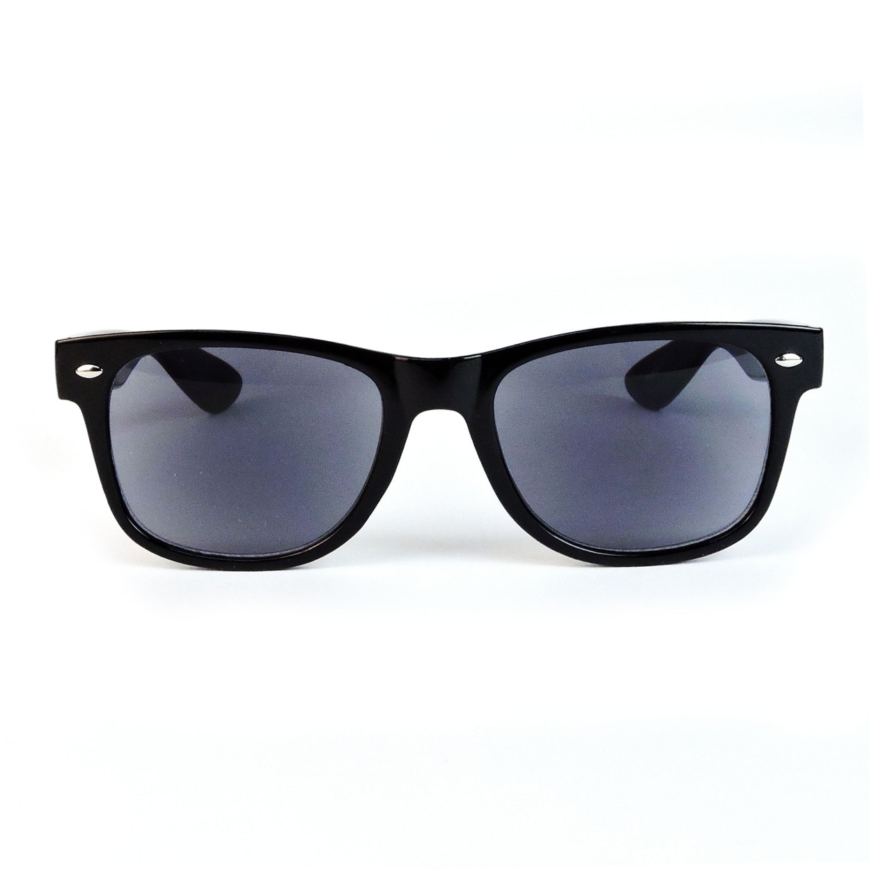 Sun Readers Full Lens Classic Frame 80's Retro Style Reading Sunglasses - Black, +2.25