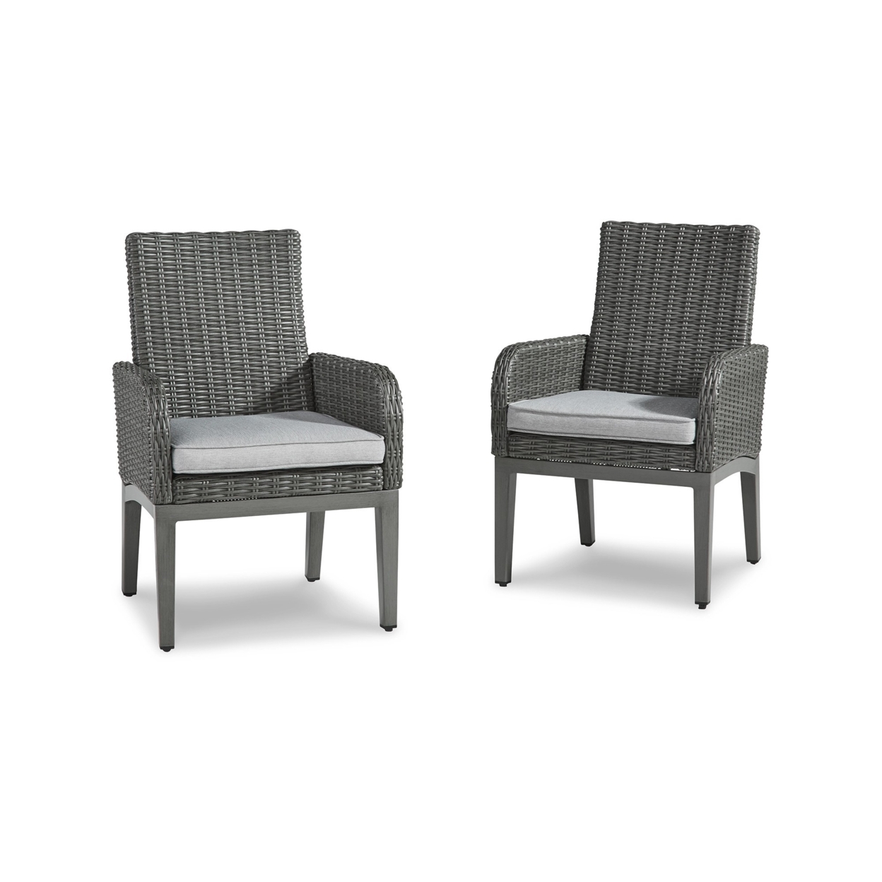 Asp 25 Inch Outdoor Armchair, Aluminum Frame, Gray Polyester Upholstery- Saltoro Sherpi