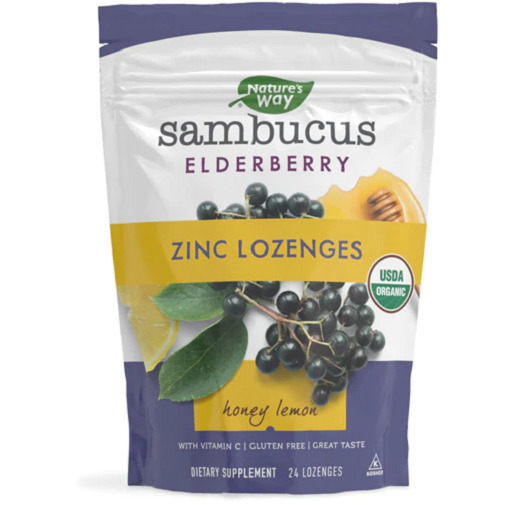 Nature's Way Sambucus Zinc Lozenges Honey Lemon