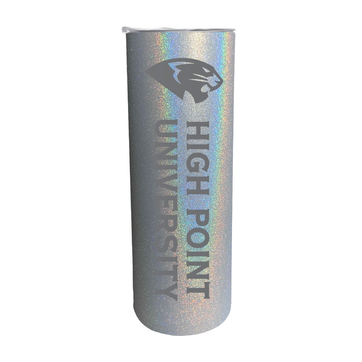 High Point University 20oz Insulated Stainless Steel Skinny Tumbler - Rainbow Glitter Grey