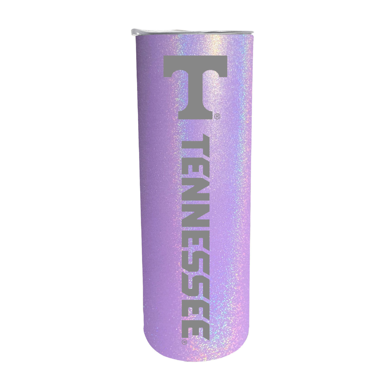 Tennessee Knoxville Volunteers 20oz Insulated Stainless Steel Skinny Tumbler - Rainbow Glitter Purple