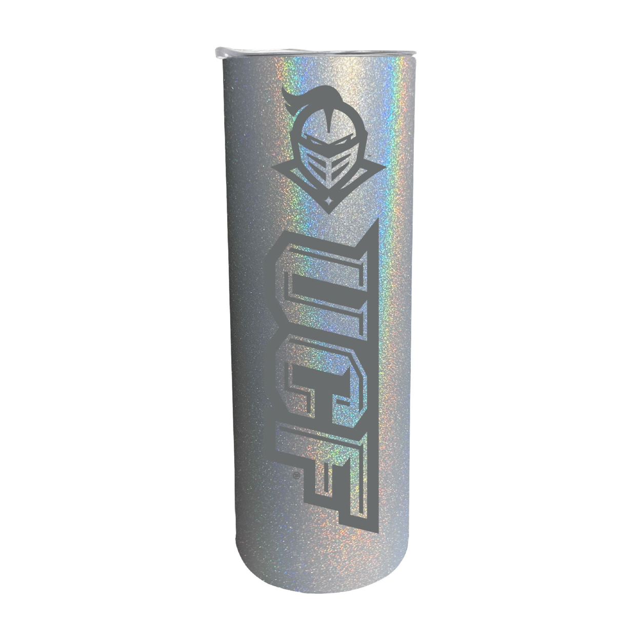 University Of Central Florida Knights 20oz Insulated Stainless Steel Skinny Tumbler - Rainbow Glitter Grey