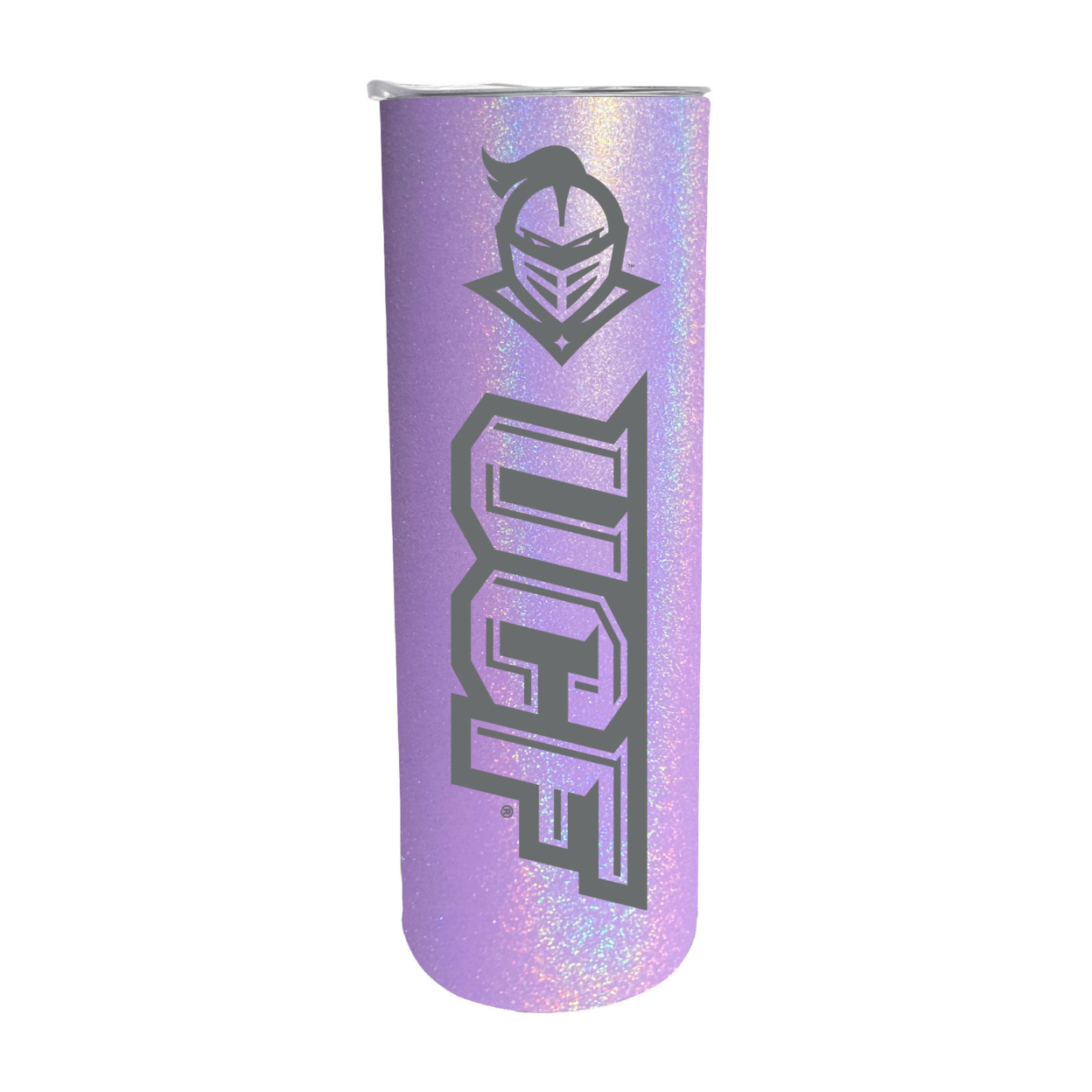 University Of Central Florida Knights 20oz Insulated Stainless Steel Skinny Tumbler - Rainbow Glitter Purple