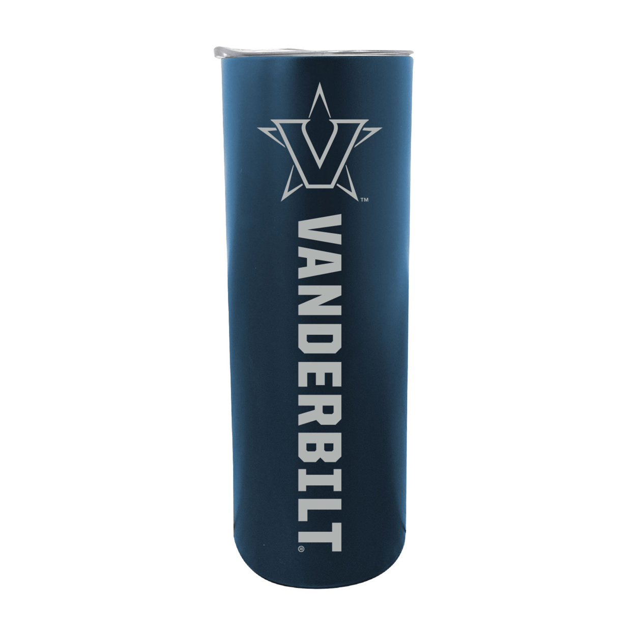 Vanderbilt University 20oz Insulated Stainless Steel Skinny Tumbler - Rainbow Glitter Black