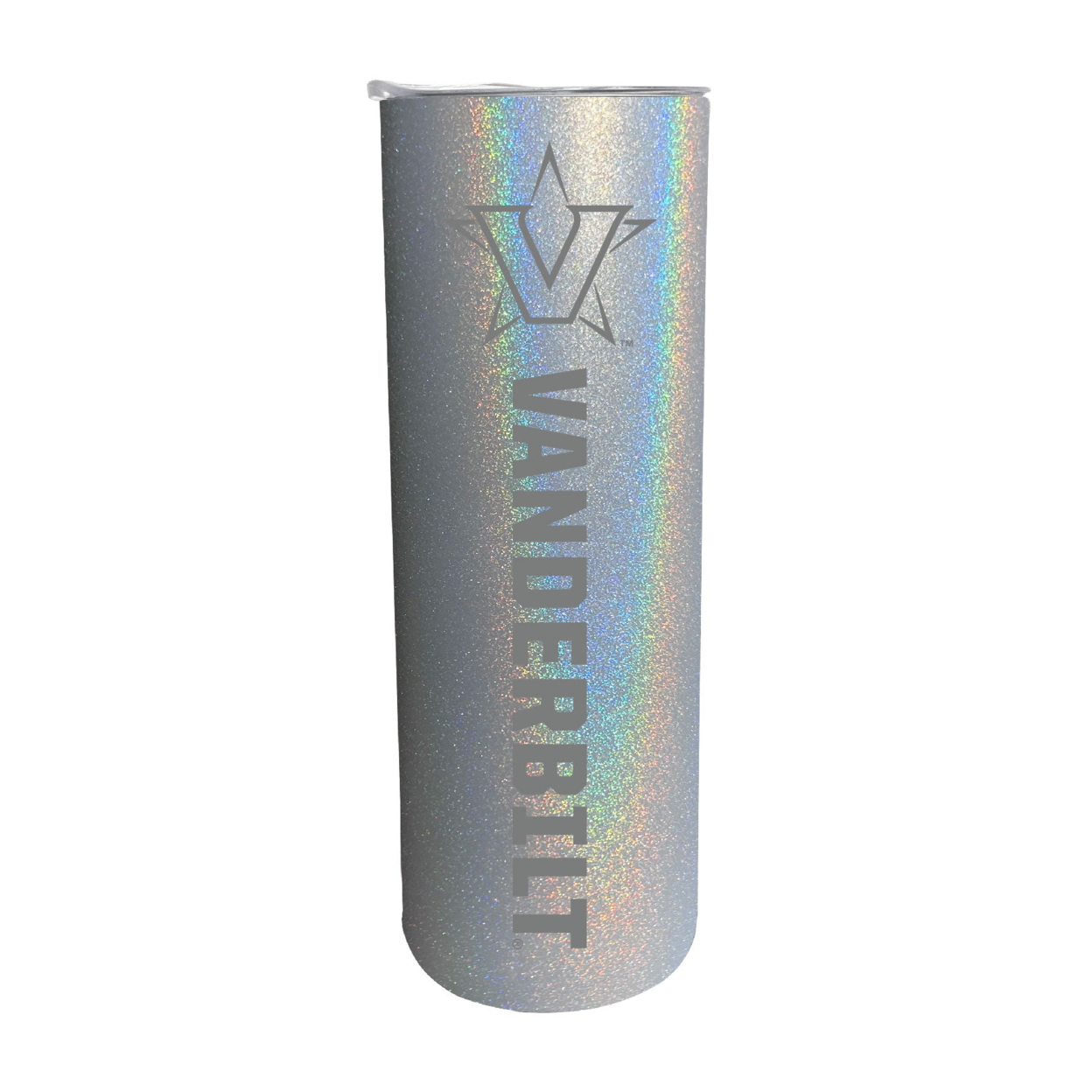 Vanderbilt University 20oz Insulated Stainless Steel Skinny Tumbler - Rainbow Glitter Grey