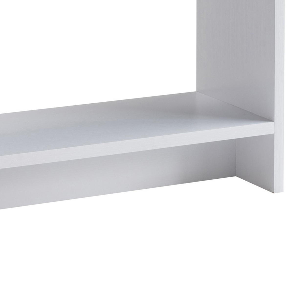 36 Inch Modern Console Table, Multilevel Wood Shelves, Gray And White- Saltoro Sherpi