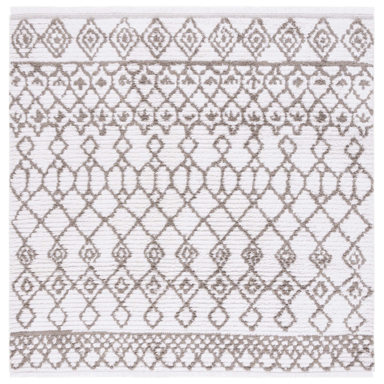 Safavieh AGT854T Augustine 800 Taupe / Ivory - Pink / Ivory, 6'-4 X 6'-4square