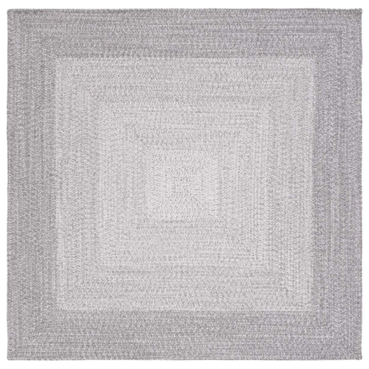 SAFAVIEH BRA220F Braided Grey - Ivory / Beige, 6' X 6' Square