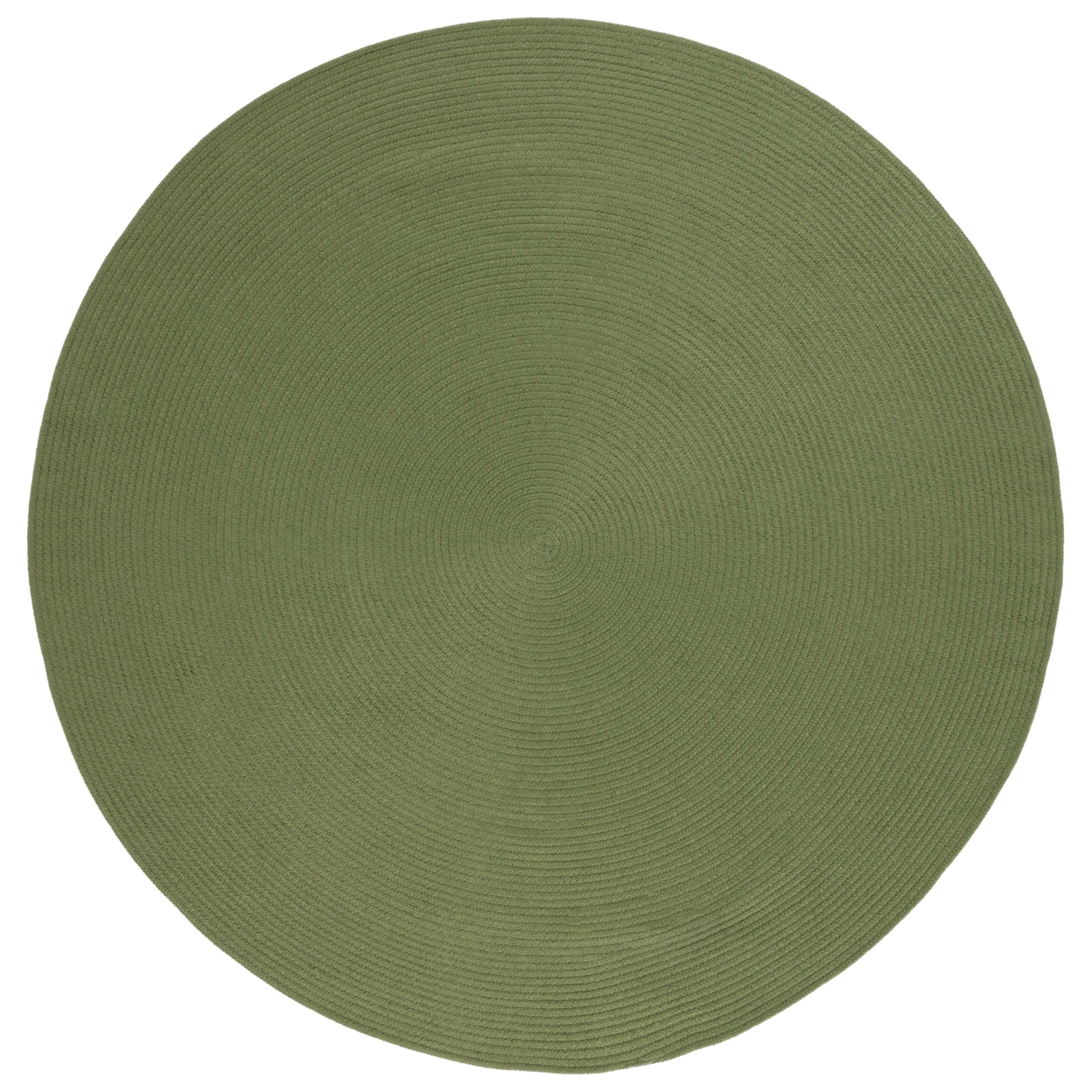 SAFAVIEH BRD402X Braided Olive / Green - Pink, 6' X 6' Round