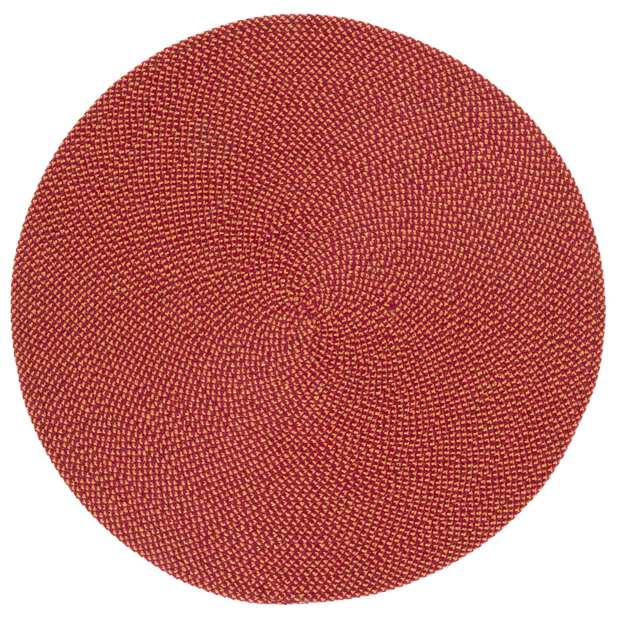 SAFAVIEH BRD403Q Braided Red / Gold - Black / Ivory, 3' X 3' Round