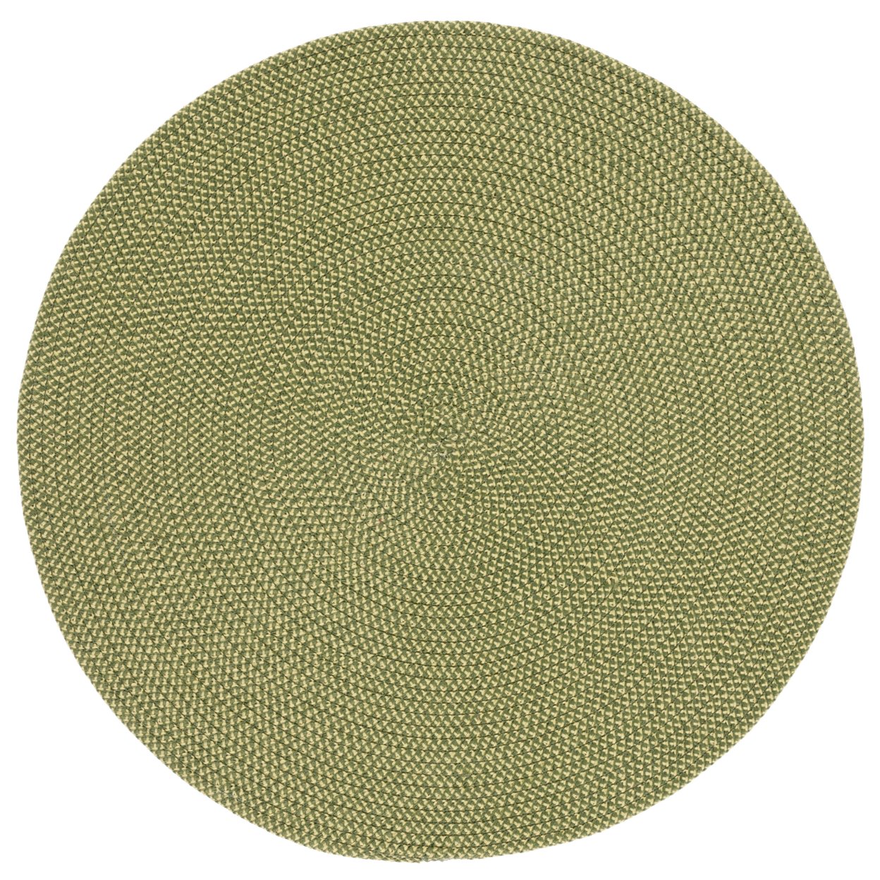 SAFAVIEH BRD403X Braided Olive / Green - Ivory / Grey, 3' X 3' Round