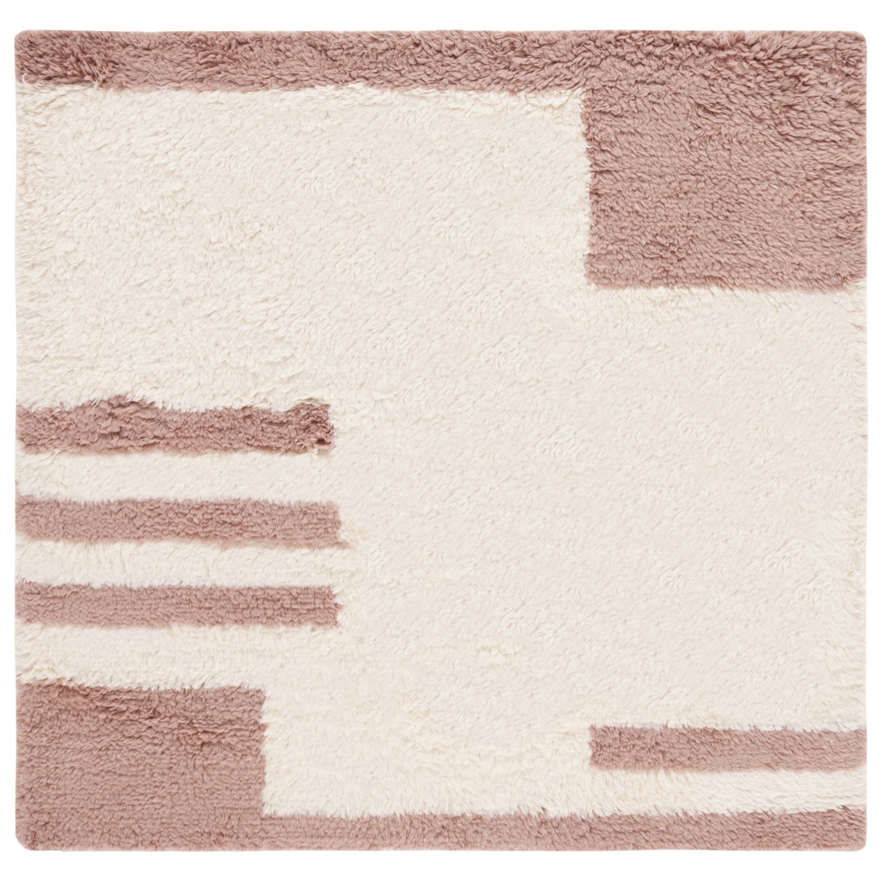 Safavieh CSB704U Casablanca Pink / Ivory - Ivory / Rust, 6' X 6' Square