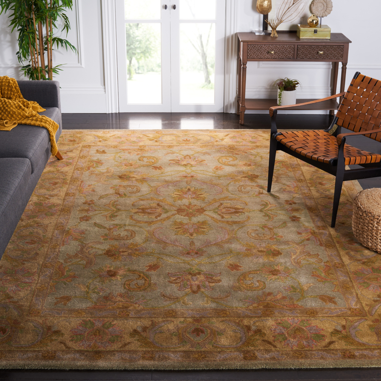 Safavieh HG811A Heritage Green / Gold - 8' Square