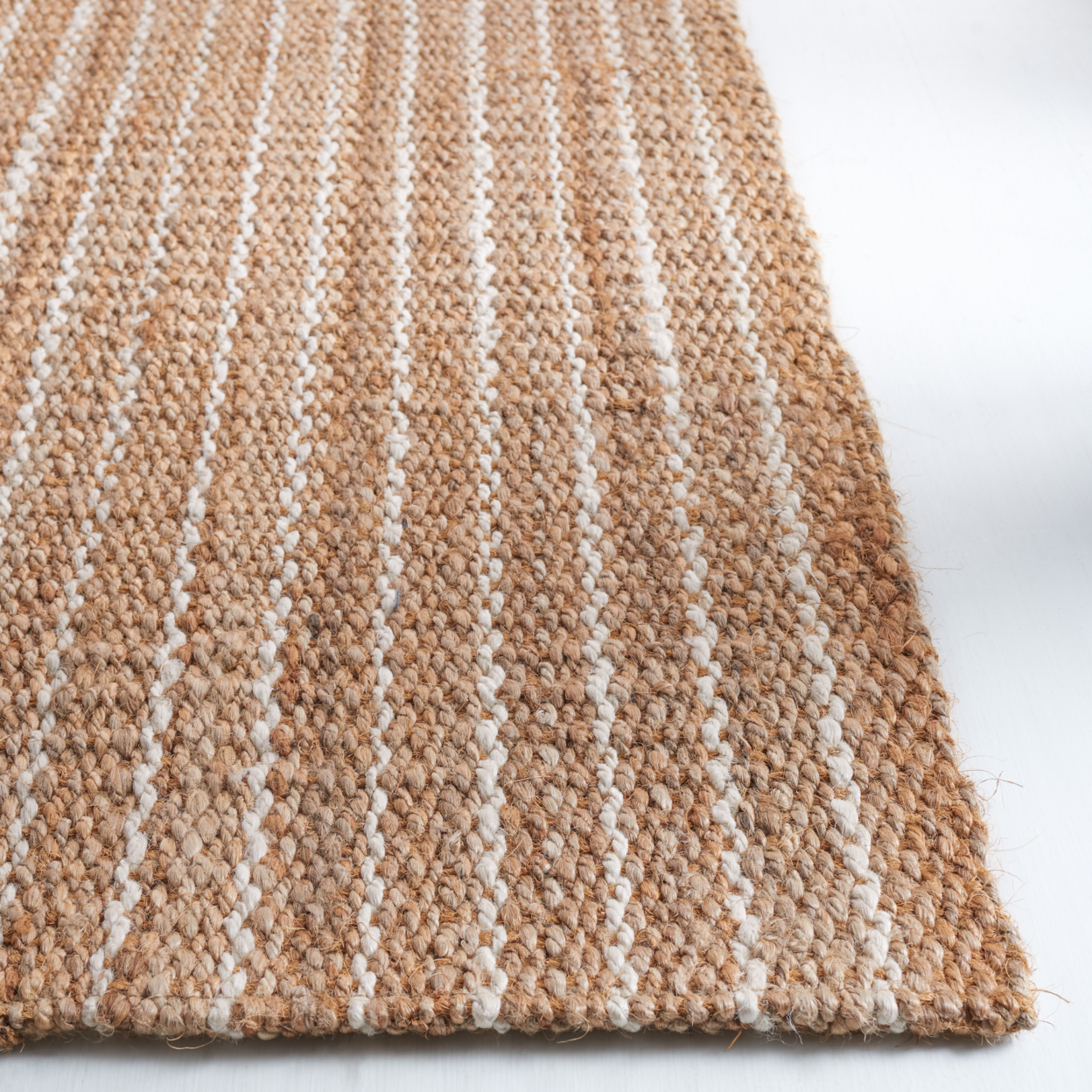 Safavieh NF735A Natural Fiber Natural / Ivory - Rust / Ivory, 8' X 10' Rectangle