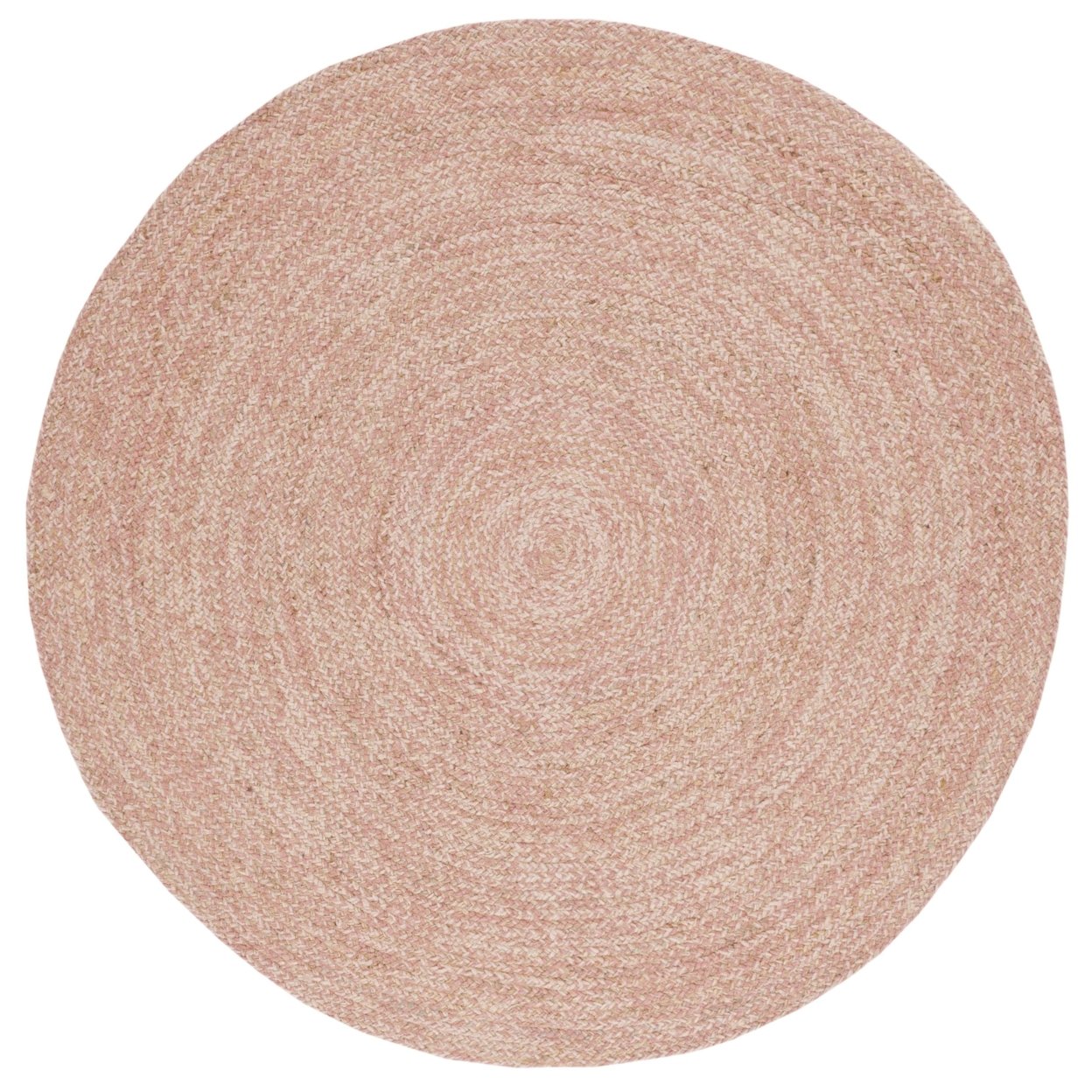 Safavieh NFB950U Natural Fiber Pink / Natural - Blue / Ivory, 6' X 6' Round