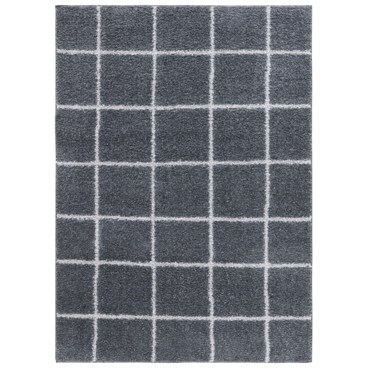 Safavieh NOR206F Norway Dark Grey / Light Grey - Black / Ivory, 4' X 6' Rectangle