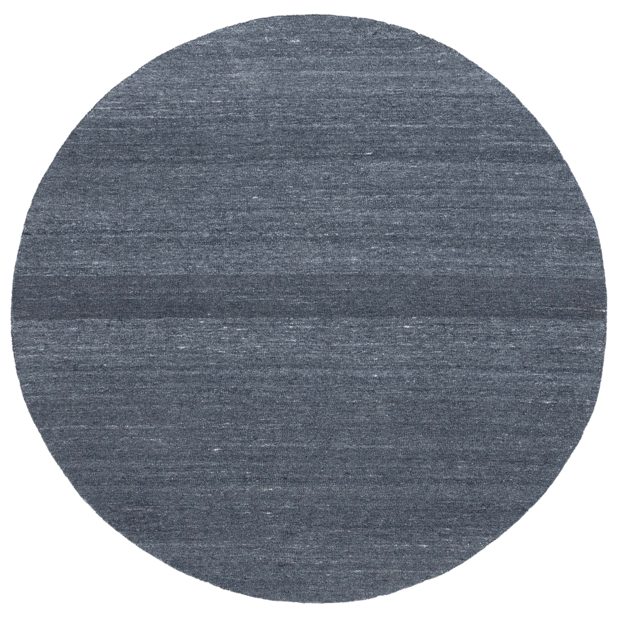 Safavieh OMP101G Outdoor Micro-Loop Dark Grey - Blue / Ivory, 6' X 6' Round