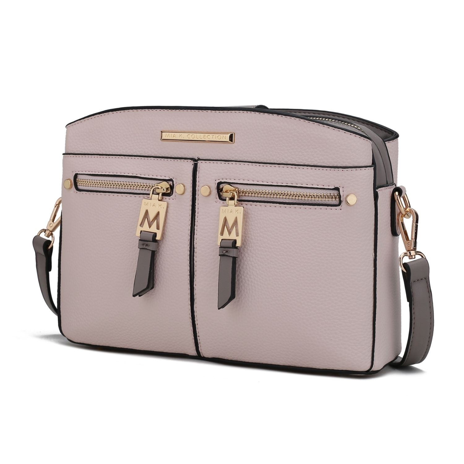 MKF Collection Zoely Crossbody Handbag By Mia K - White-Charcoal