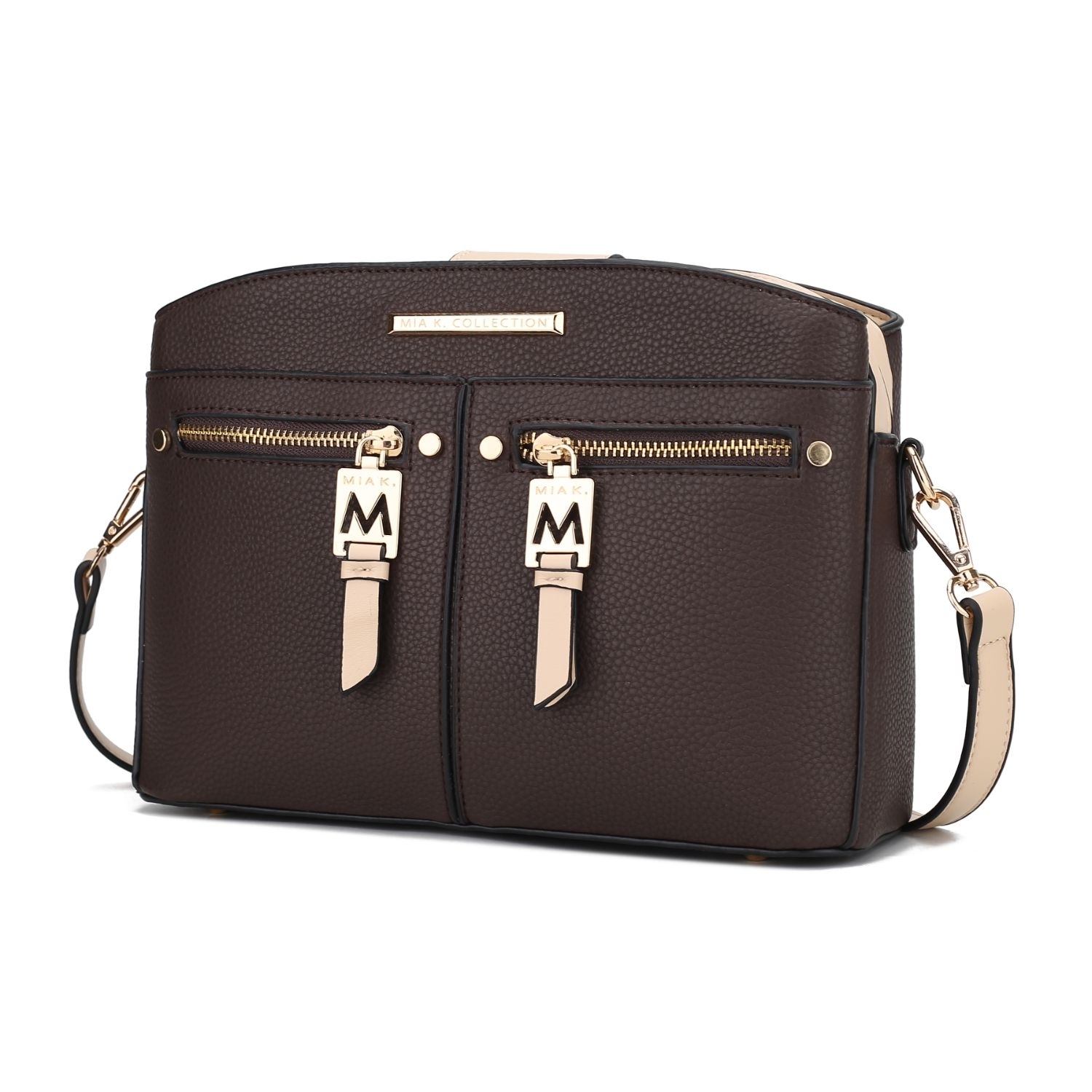MKF Collection Zoely Crossbody Handbag By Mia K - Coffee-Beige