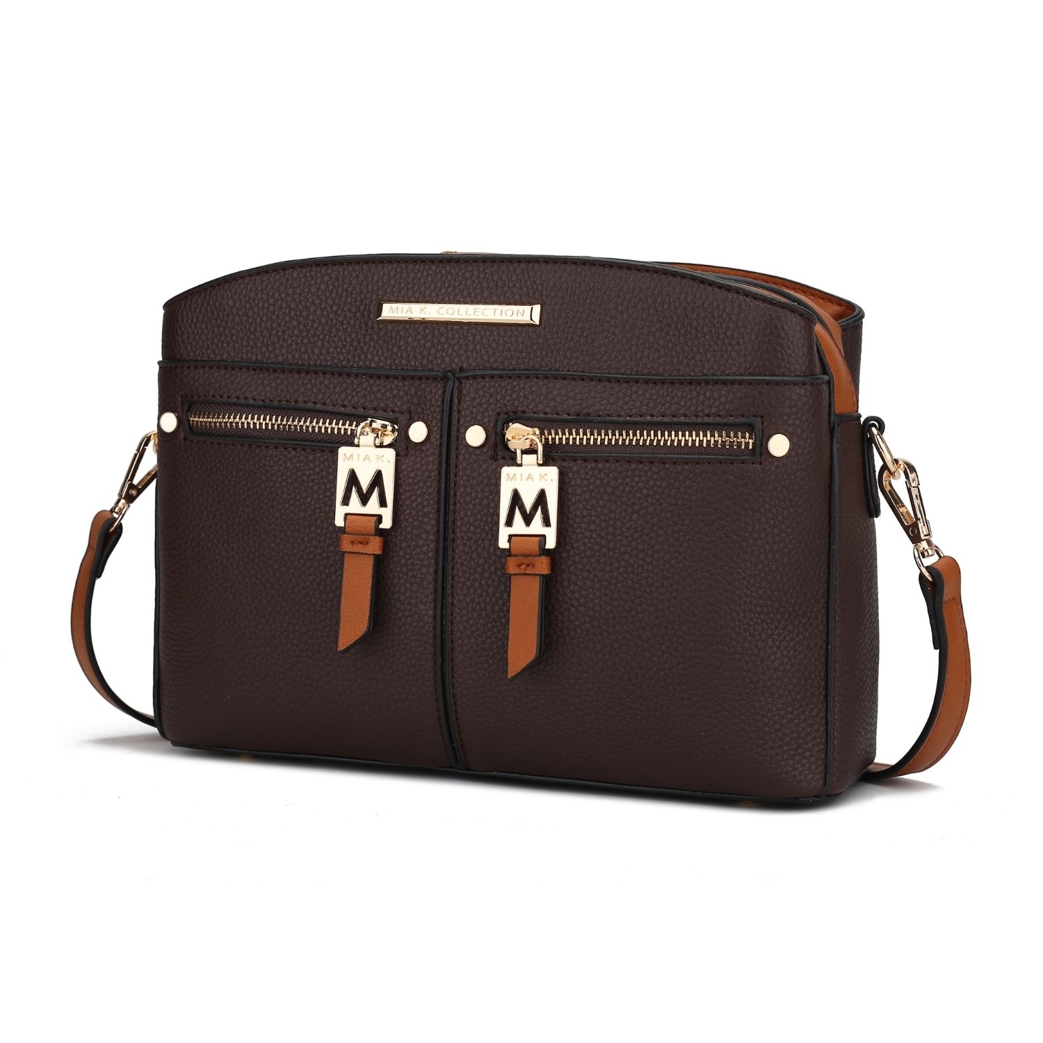 MKF Collection Zoely Crossbody Handbag By Mia K - Coffee-Cognac