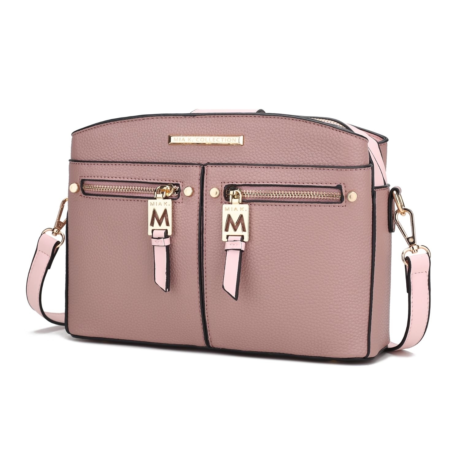 MKF Collection Zoely Crossbody Handbag By Mia K - Mauve-Blush