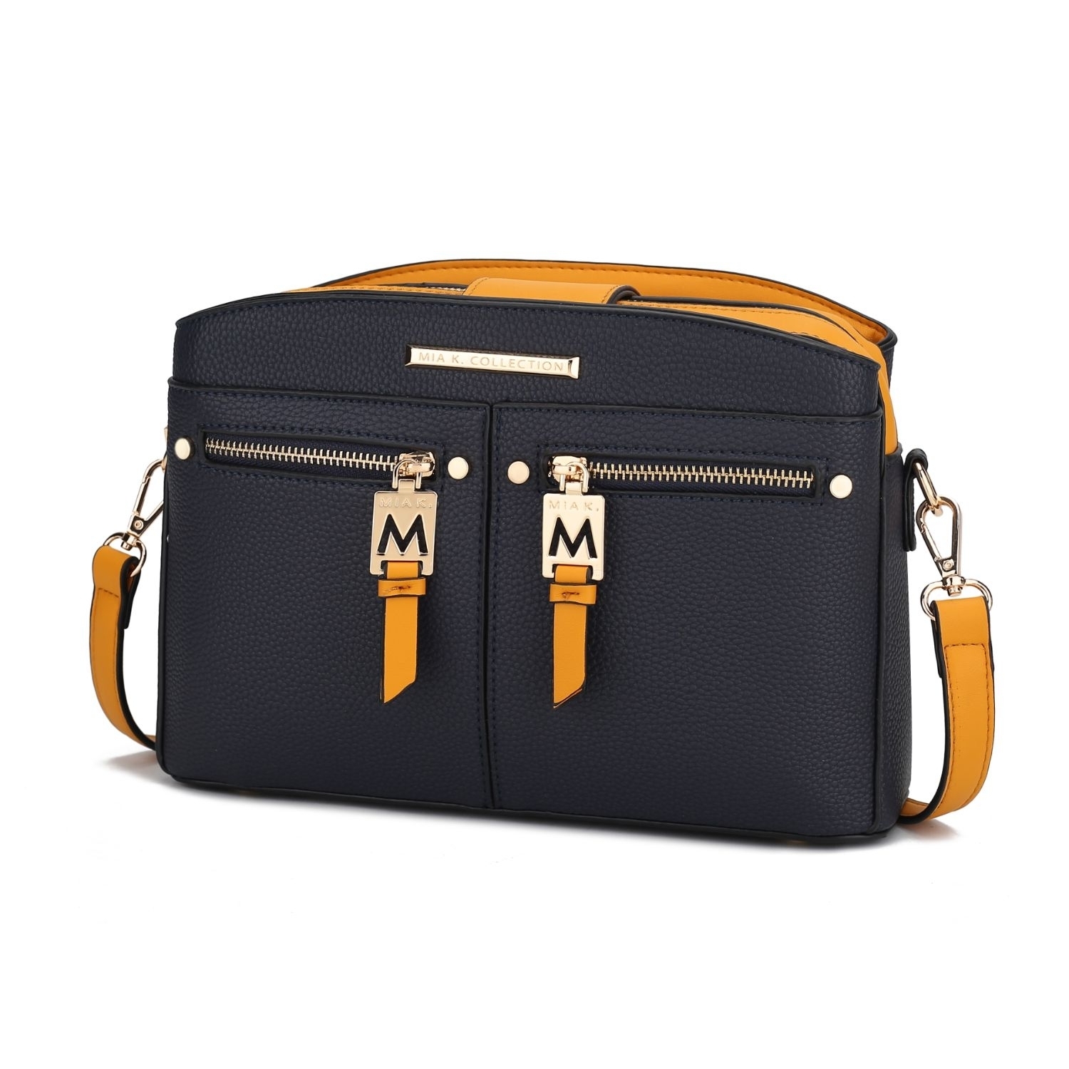 MKF Collection Zoely Crossbody Handbag By Mia K - Navy-Mustard