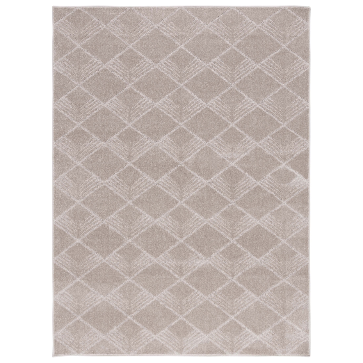 Safavieh PNS414B Pattern And Solid Beige - Silver / Ivory, 6'-7 X 9' Rectangle