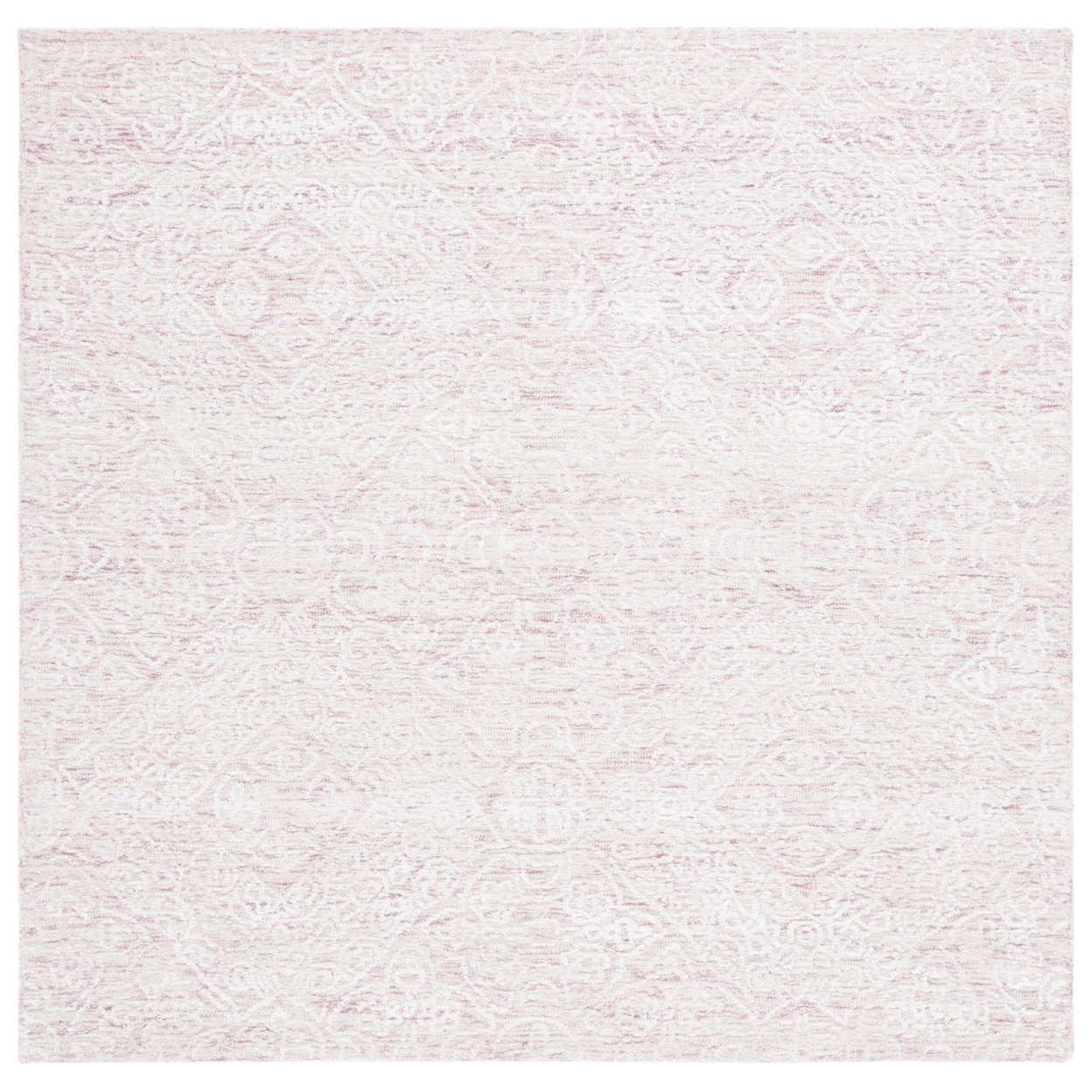 Safavieh PRE301U Precious Pink / Ivory - Silver / Ivory, 6' X 6' Square