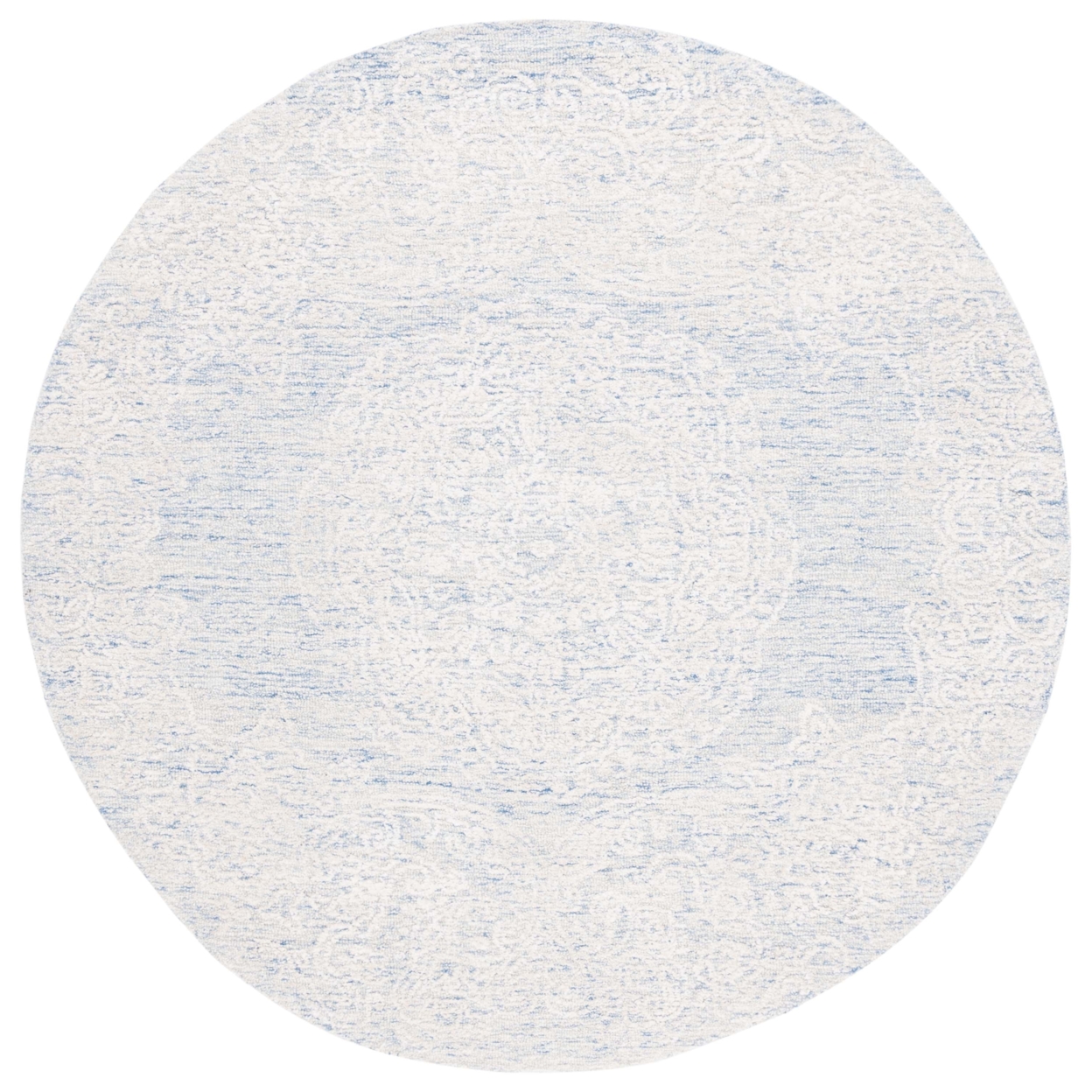 Safavieh PRE303M Precious Blue / Ivory - Grey / Ivory, 6' X 6' Round