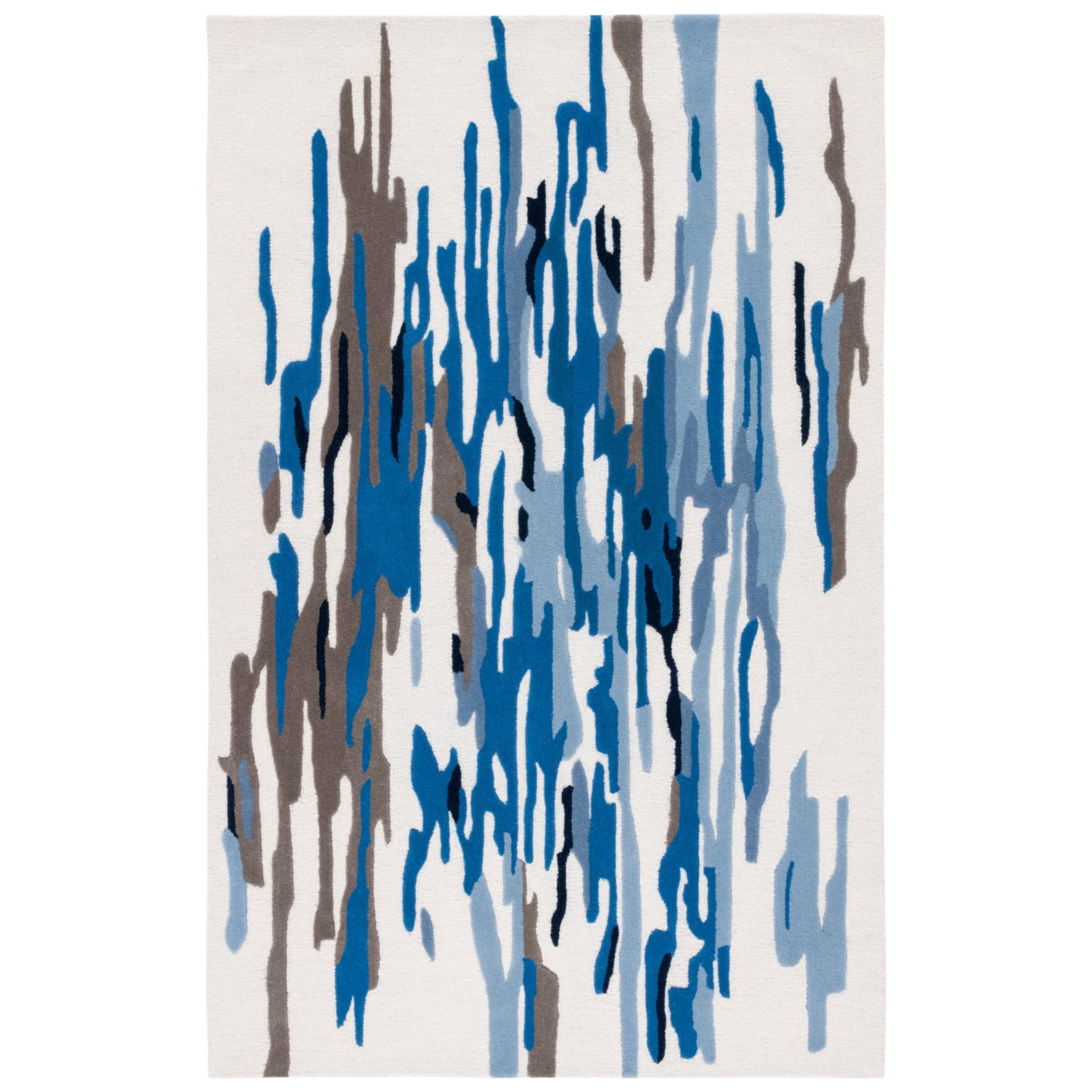 Safavieh RD858M Rodeo Drive Ivory / Blue - Blue, 3' X 5' Rectangle