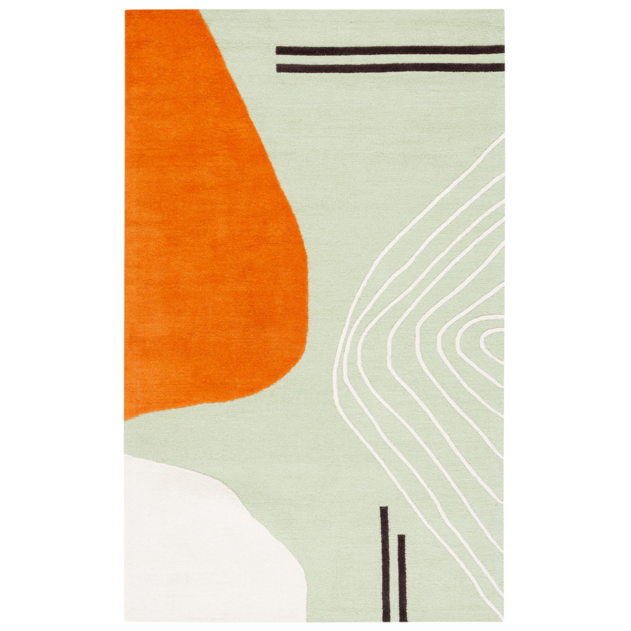 Safavieh RD860Y Rodeo Drive Green / Rust - Black, 3' X 5' Rectangle