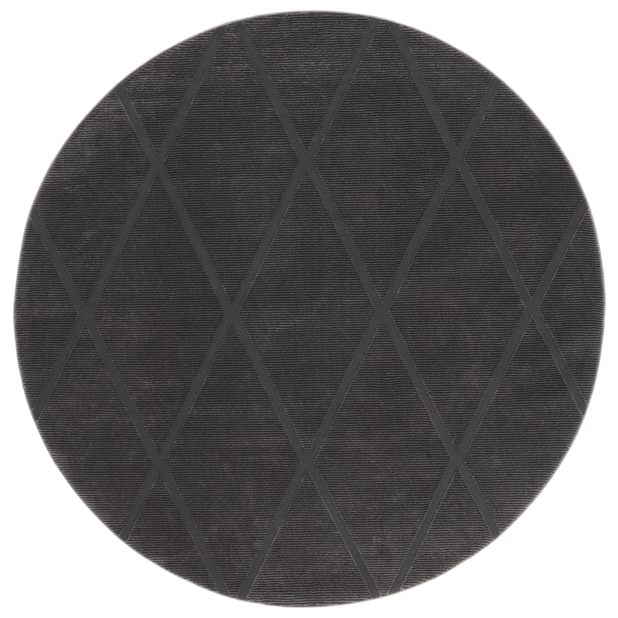 SAFAVIEH REV104H Revive Charcoal - Taupe, 6'-7 X 6'-7 Round