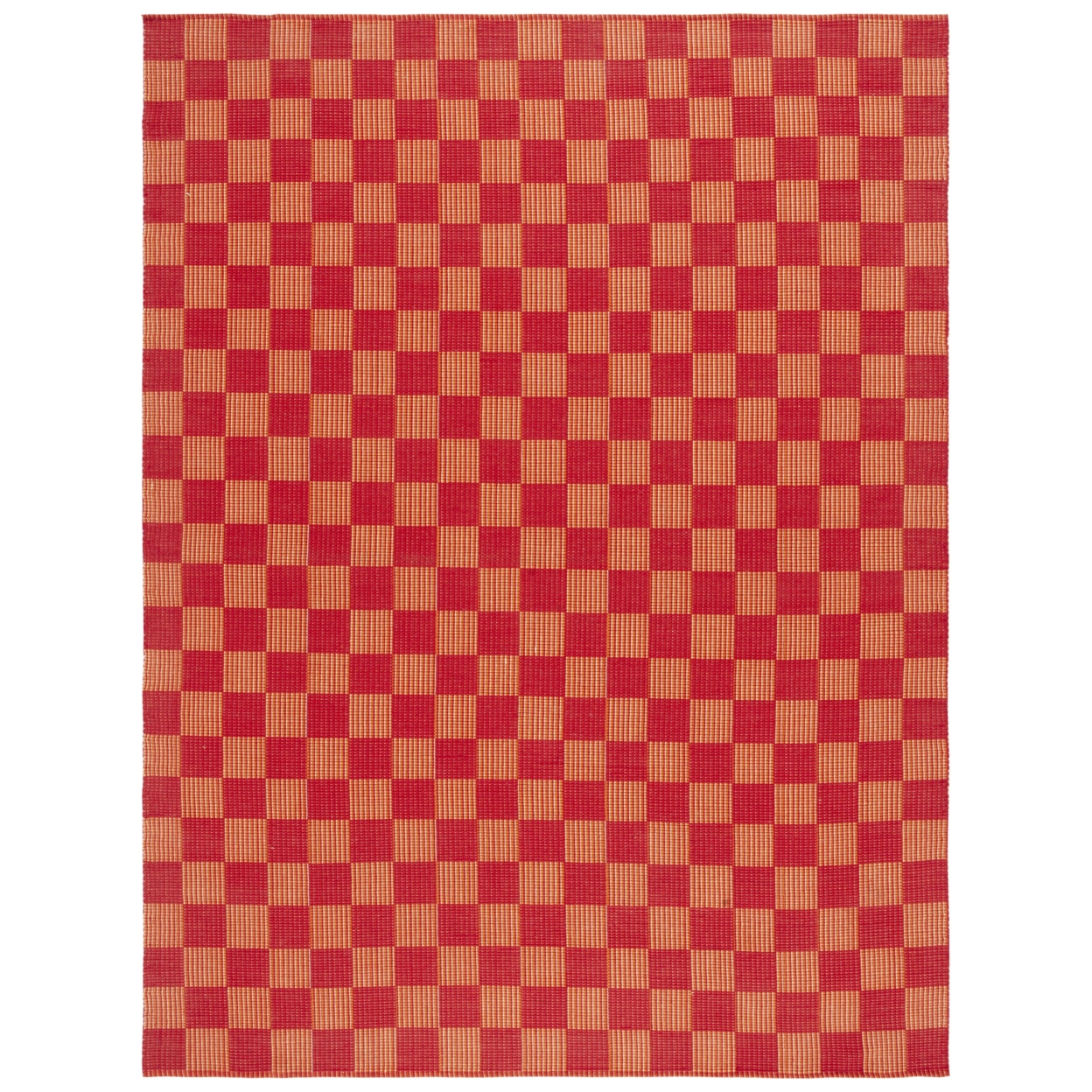 Safavieh STK801Q Striped Kilim Red / Rust - Grey / Light Grey, 8' X 10' Rectangle
