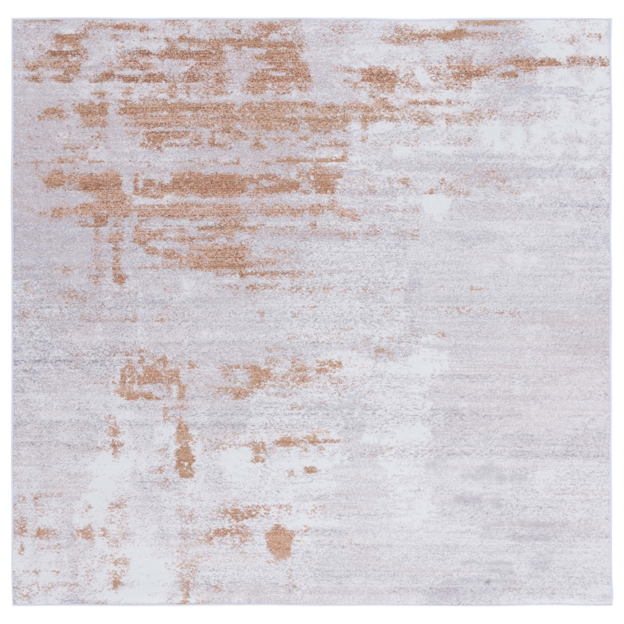 Safavieh TAC808P Tacoma Grey / Rust - Ivory / Grey, 6' X 6' Square