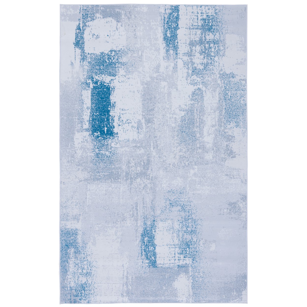 Safavieh TAC814F Tacoma Grey / Blue - Ivory / Dark Grey, 6' X 6' Square
