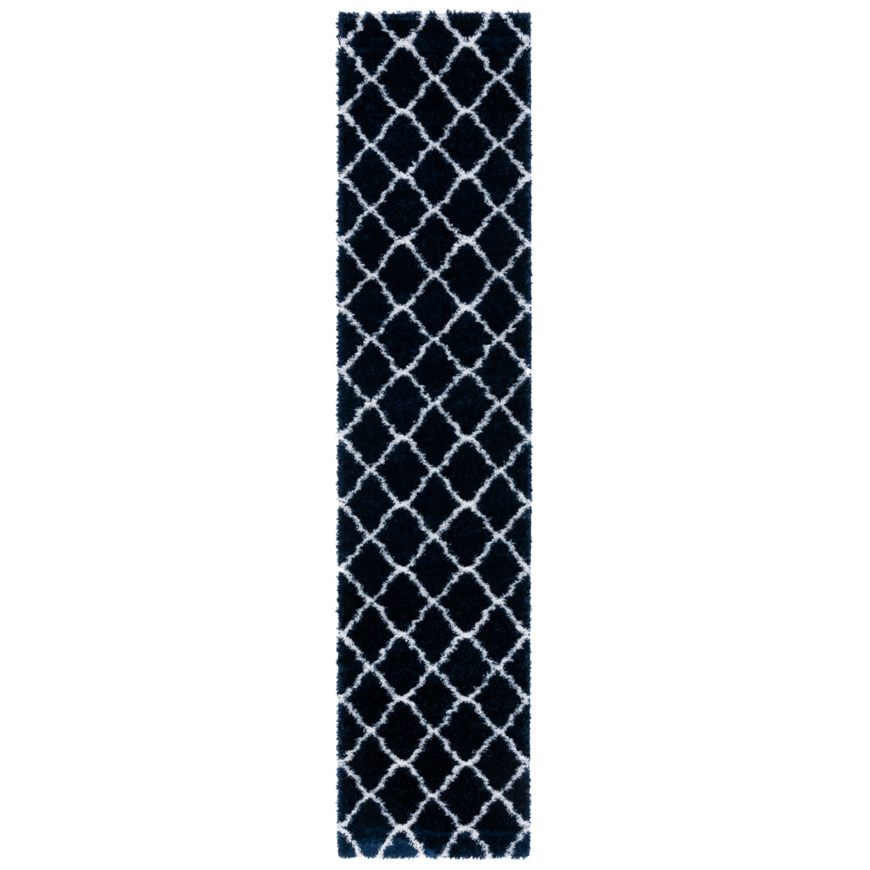 Safavieh THO675N Tahoe Shag Navy / White - Ivory / Blue, 9' X 12' Rectangle