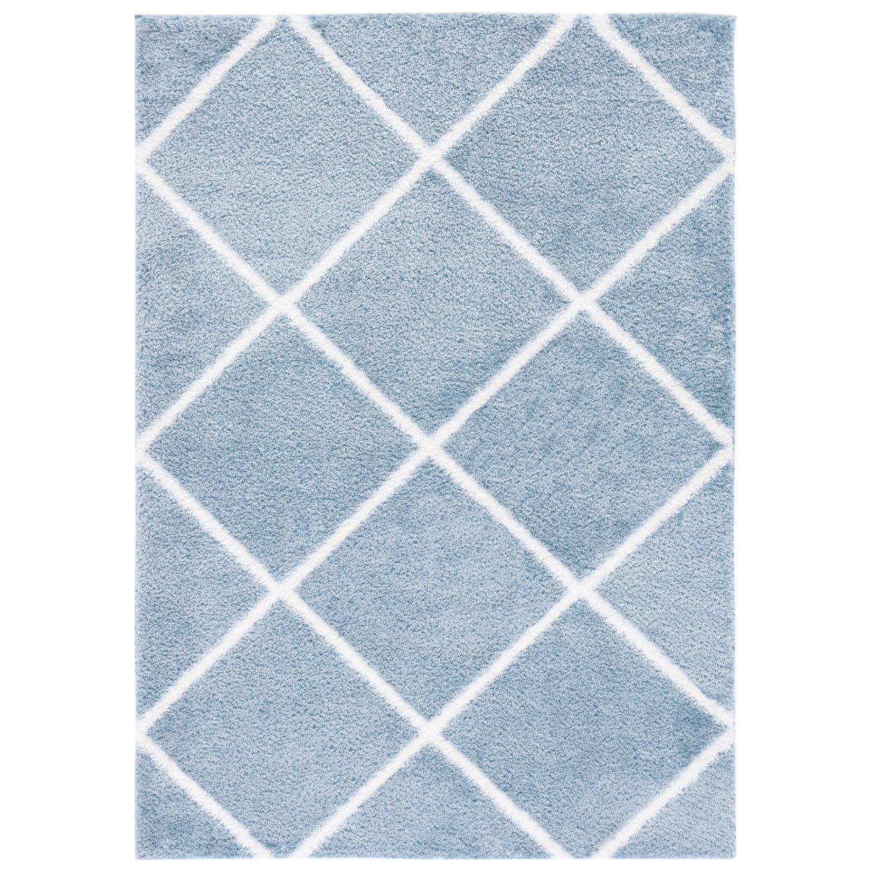 Safavieh THO676M Tahoe Shag Blue / White - Cement, 6'-7 X 6'-7 Square