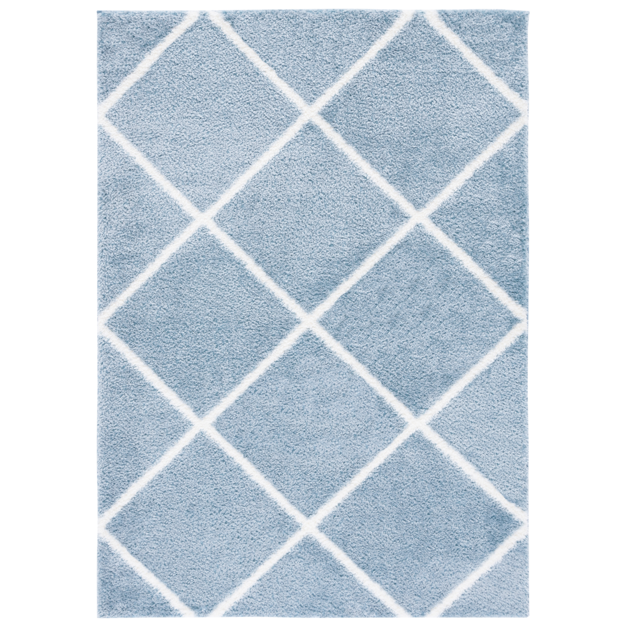 Safavieh THO676M Tahoe Shag Blue / White - Cement, 4' X 6' Rectangle