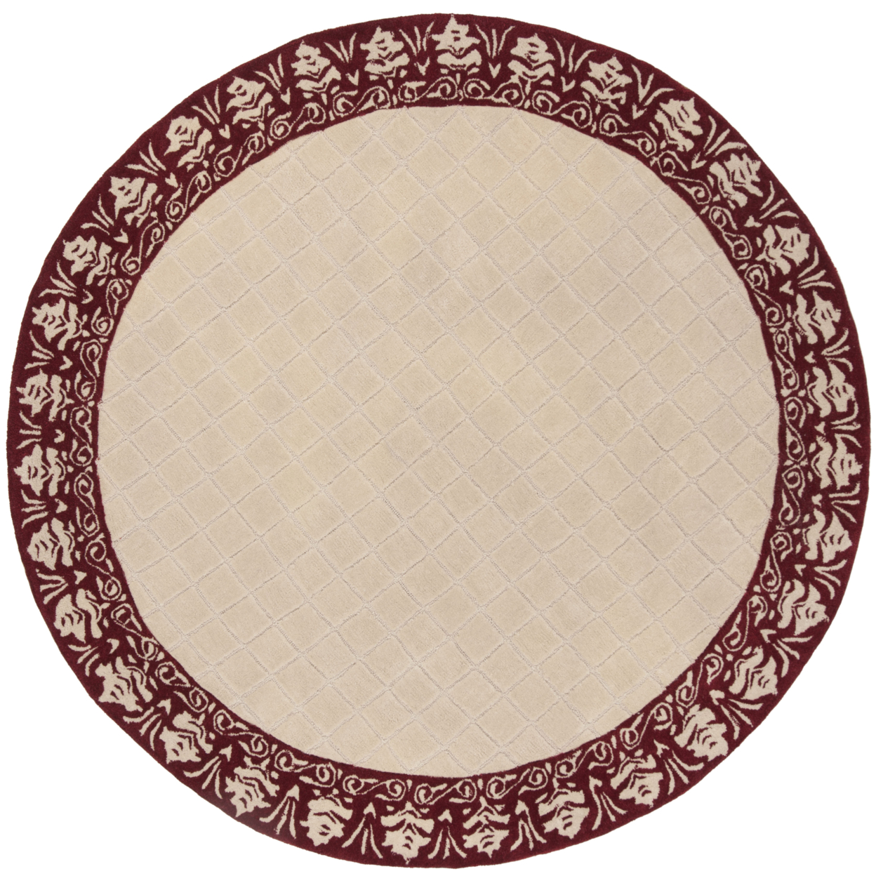 SAFAVIEH TLP755G Total Performance Red - Green / Ivory, 6' X 6' Round