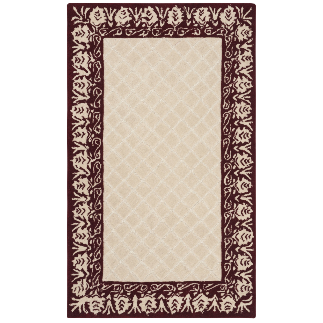 SAFAVIEH TLP755G Total Performance Red - Green / Ivory, 3' X 5' Rectangle