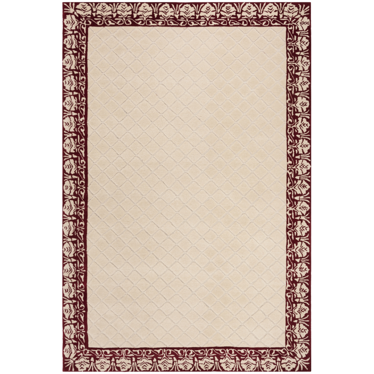 SAFAVIEH TLP755G Total Performance Red - Green / Ivory, 6' X 9' Rectangle