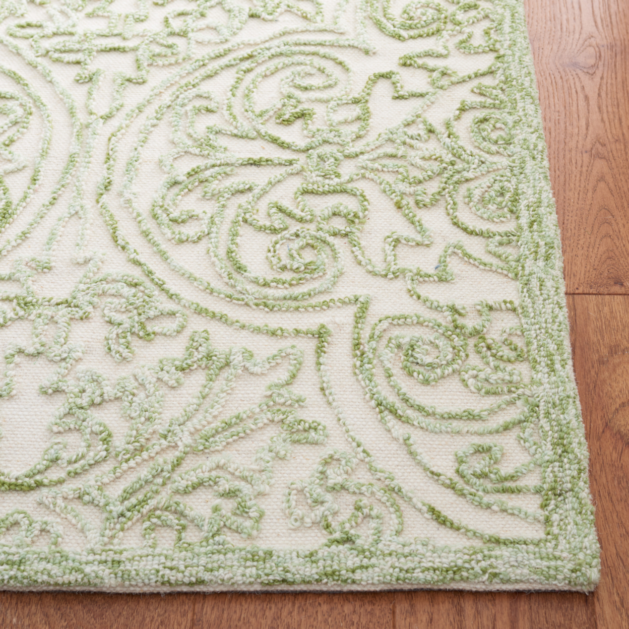 Safavieh TRC101Y Trace Ivory / Green - Gold / Ivory, 8' X 10' Rectangle