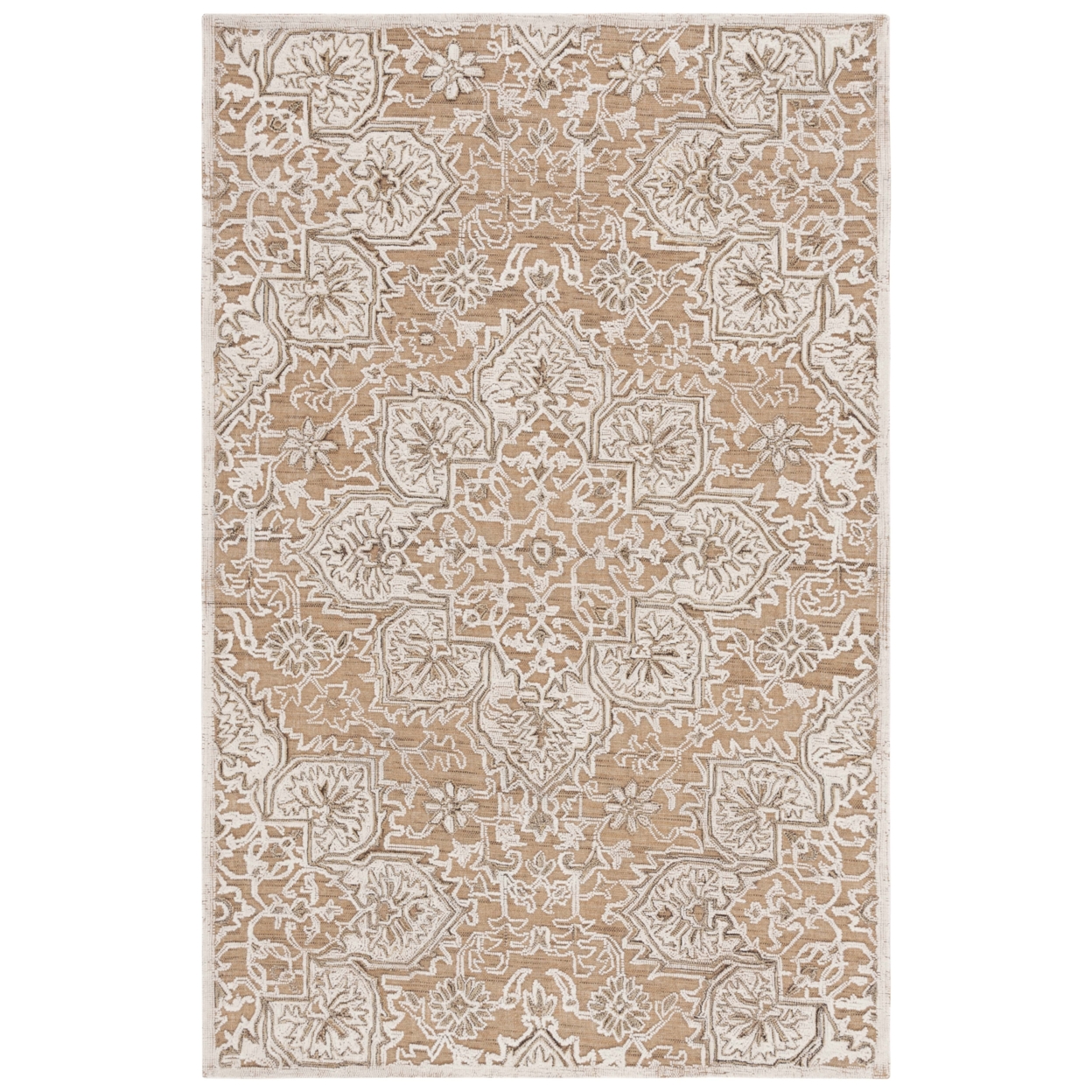 Safavieh TRC304D Trace Gold / Ivory - Taupe / Cream, 4' X 6' Rectangle