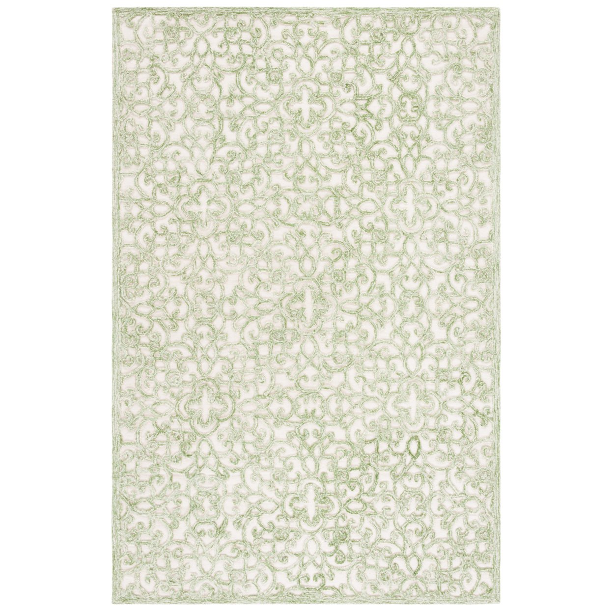 Safavieh TRC103Y Trace Ivory / Green - Ivory, 5' X 8' Rectangle