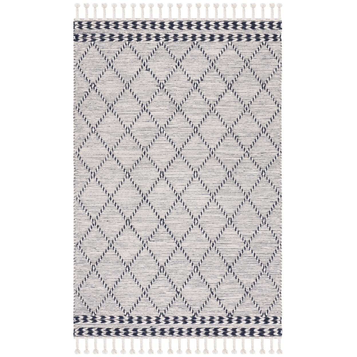 Safavieh VRM161N Vermont Ivory / Navy - Assorted, 6' X 9' Rectangle